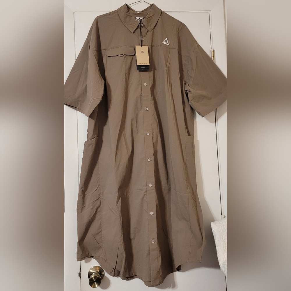 Nike ACG Orb Weaver Dri-FIT ADV UV Dress Mink Brown women size large